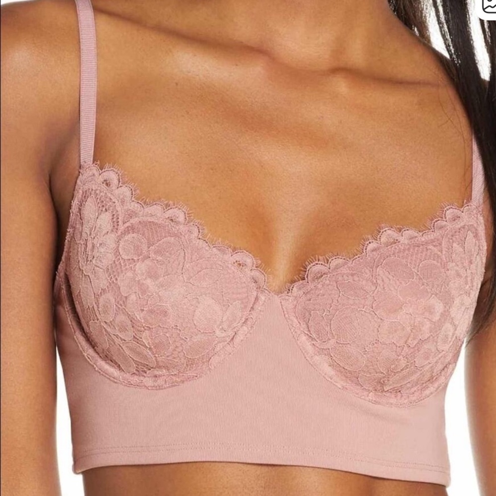 Intimately Free People “Bianca” Longline Balconette Bra, Size S